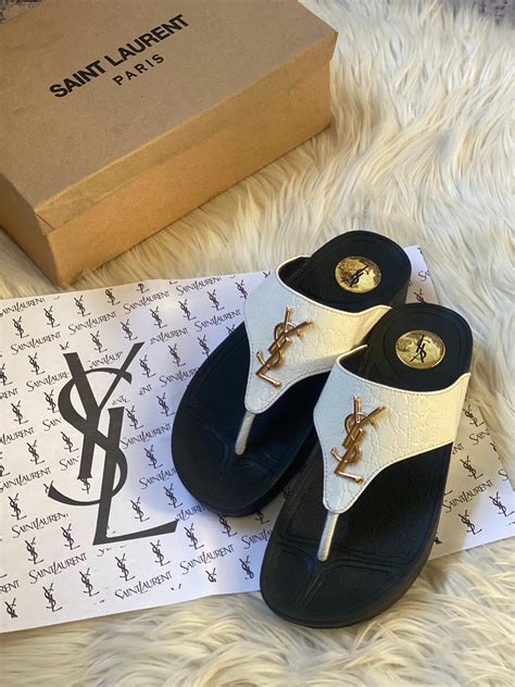 cheap ysl flip flops|ysl black strappy heels.